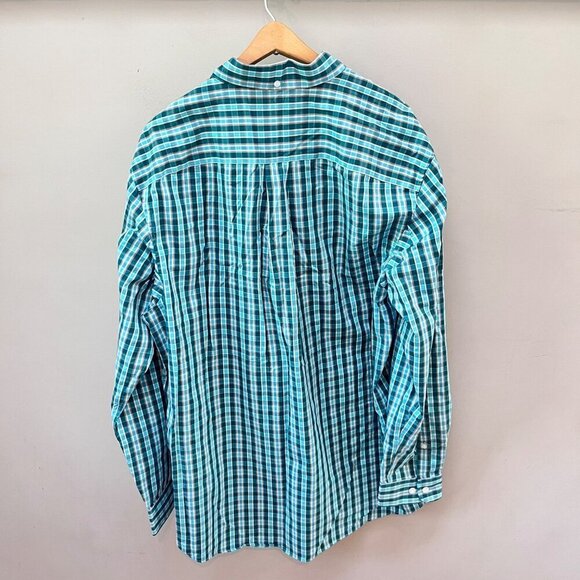 Duluth Trading Co. Wrinklefighter Mens Plaid Long Sleeve Shirt L Tall 100% Cotto - Picture 2 of 3
